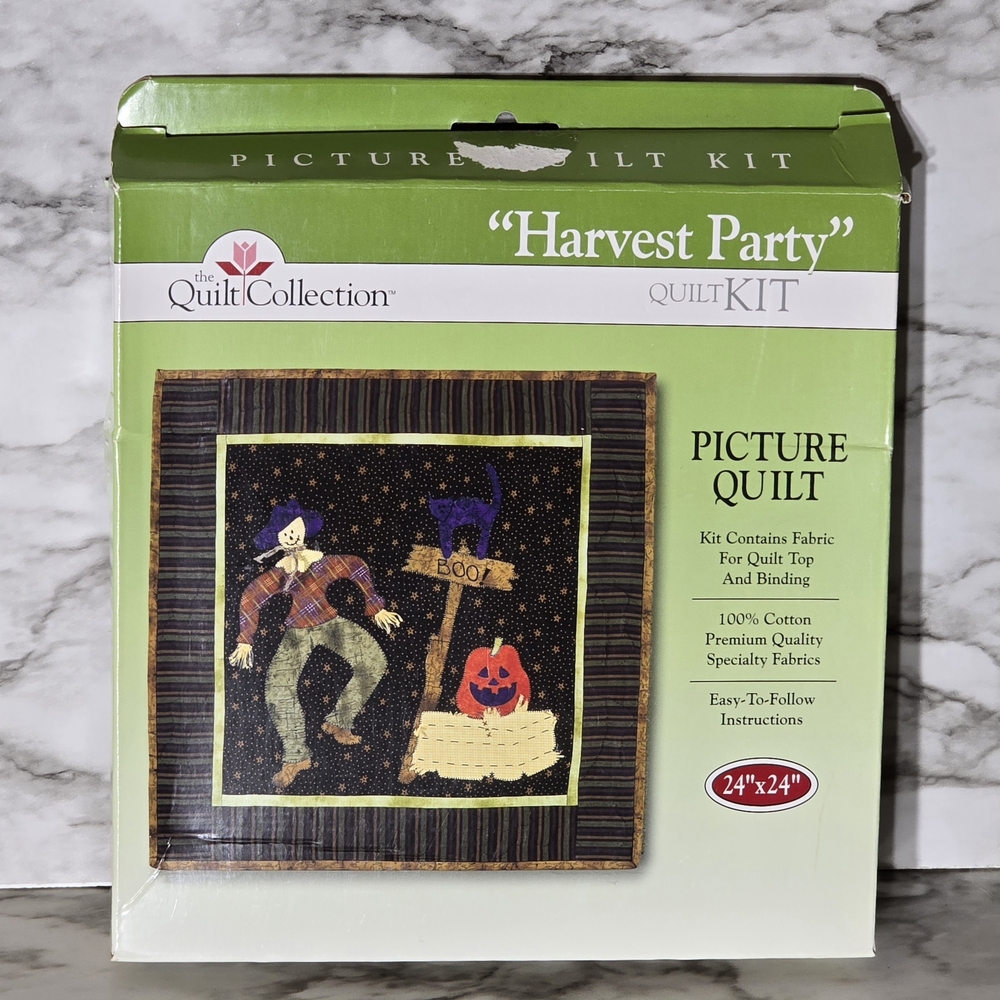 Source Unknown Harvest Party Quilt Kit - Black and Orange